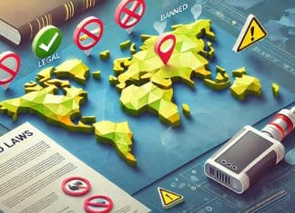 vaping laws - world map