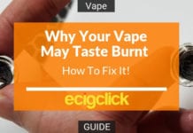 why does my vape taste burnt