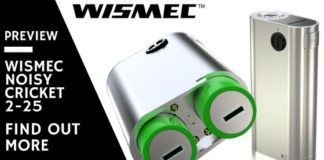 Wismec Noisy Cricket 2-25 Preview WISMEC Noisy Cricket 2-25 Preview