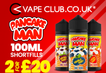 Vape Deal!! Pancake Man Shortfills – 2 x 100ml for only £20! Deal Pancake Man VC