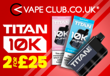 Vape Deal! Titan 10K TPD Compliant Disposable Vape – 2 For £25! cheap titan 10k deal